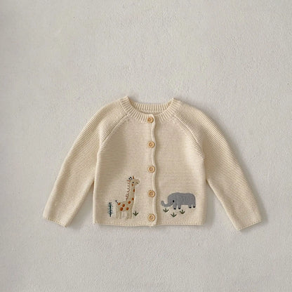 Round Neck Embroidery Design Sweater For Girls