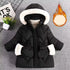 Kids Girls Fur Collar Hat Plush Lining Hooded Coats childrensterritory