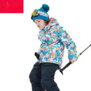 Kids Ski Wear Printed Windproof And Waterproof Clothing Set childrensterritory