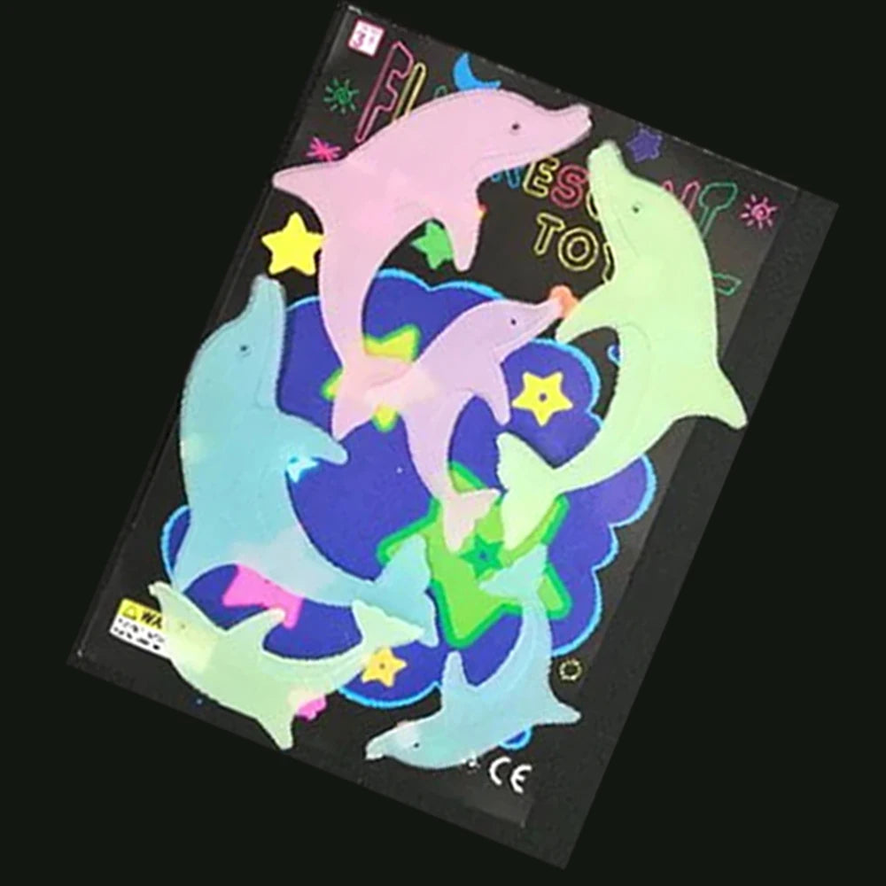 Glow in the dark Cartoon Butterfly Stars Wall Decals