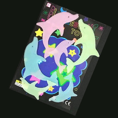 Glow in the dark Cartoon Butterfly Stars Wall Decals