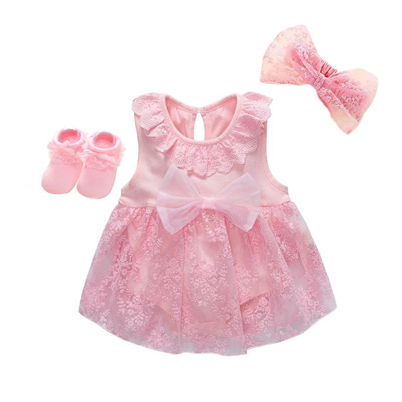 Baby Girl Pink Princess Clothing Sets for Birthday Party childrensterritory