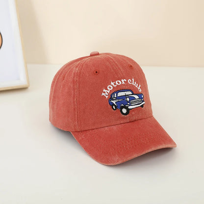 Motor Club Letter Embroidered Outdoor Kids Caps for Summer childrensterritory