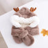 All In One Plush Windproof Deer Warm Hats for Kids childrensterritory
