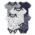 5-pack Baby Boy Summer Rompers