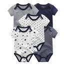 5-pack Baby Boy Summer Rompers