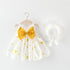 Baby Girl Floral Big Bow Designed Summer Dresses + Sunhat childrensterritory