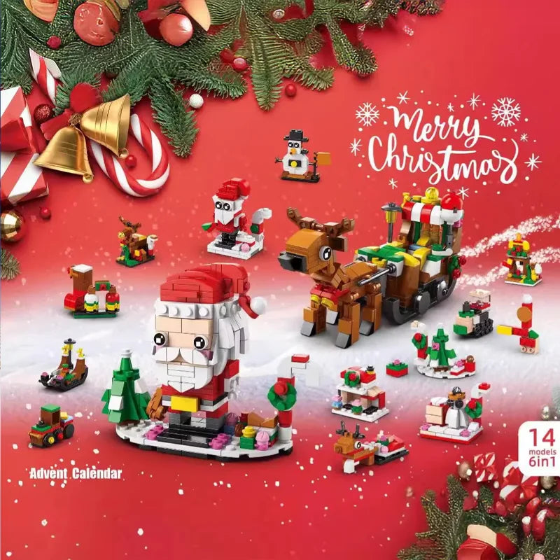 Christmas Advent Calendar Building Blocks Set for Kids childrensterritory