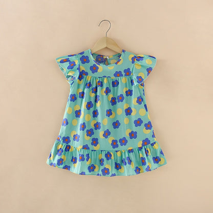 Kids Girls Floral Summer Princess Party Dresses childrensterritory