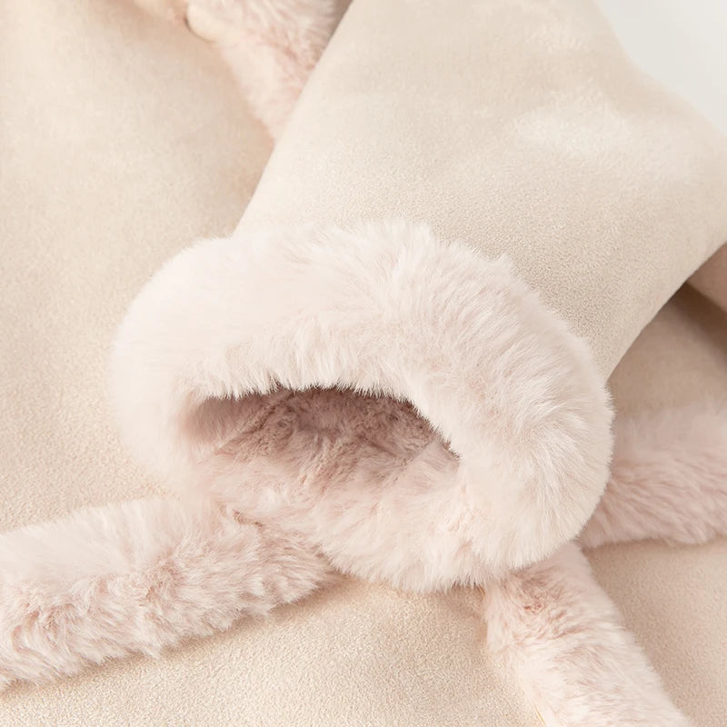 Kids Girls Boys Warm Fur Hooded Cowboy Winter Outerwear childrensterritory