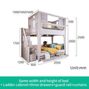 Multifunctional Kids Bunk Bed with Safety Fence and Storage childrensterritory
