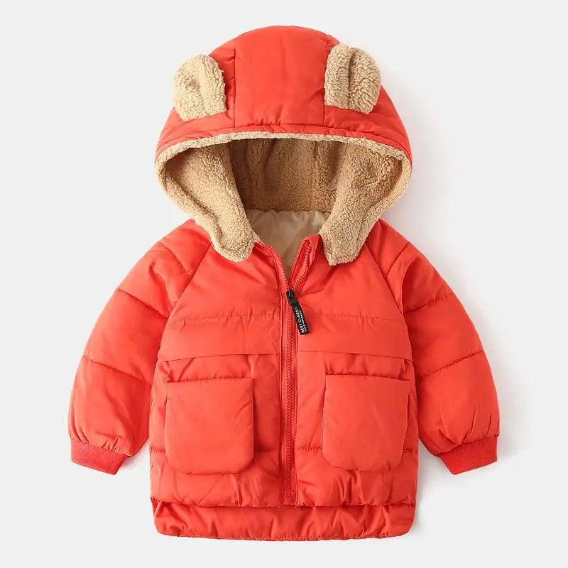Kids’ Long-Sleeve Stylish Puffer Winter Jacket