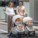 Luxury High-View Detachable Twin Baby Stroller childrensterritory
