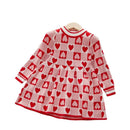 Kids Girls Fashionable Print Skirt Princess Sweater Dresses childrensterritory