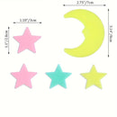 100Pcs 3D Colorful Luminous Stars Stickers for Bedroom childrensterritory