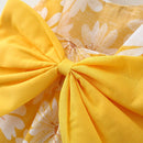 2pcs Daisy Print Baby Girl Beach Dress with Sun Hat childrensterritory