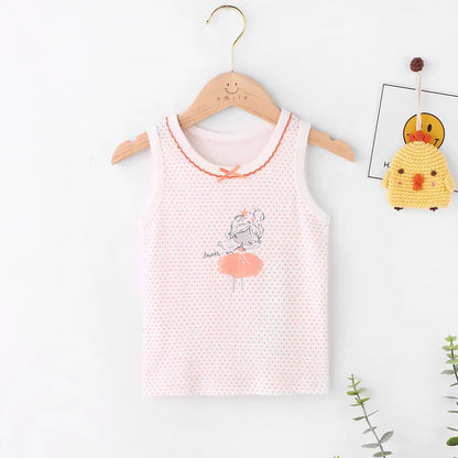 Kids Cotton Multiple Styles Camisole Vests For Summer childrensterritory