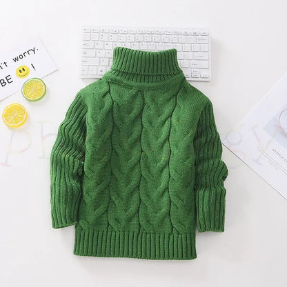 Kids Boy Girl Thick Knitted Turtleneck Sweaters childrensterritory