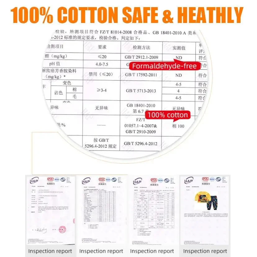 Kids Cartoon Print Casual Winter Clothing Set