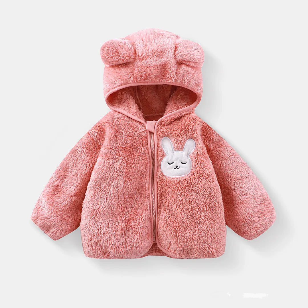 Kids Bear Design Long Sleeves Warm Jacket