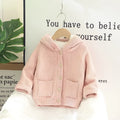 Thick Hooded Fleece Inside Solid Cardigans for Boys and Girls childrensterritory