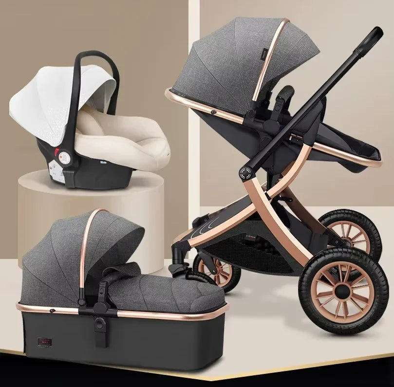 Two-Way Foldable Lightweight Infant Stroller with Car Seat childrensterritory