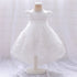 Baby Girls Bow Design Tulle 1st Birthday/Baptism Dresses childrensterritory
