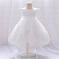Baby Girls Bow Design Tulle 1st Birthday/Baptism Dresses childrensterritory