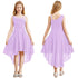 Kids Girls Ruched Twisted High-Low Summer Chiffon Dresses childrensterritory