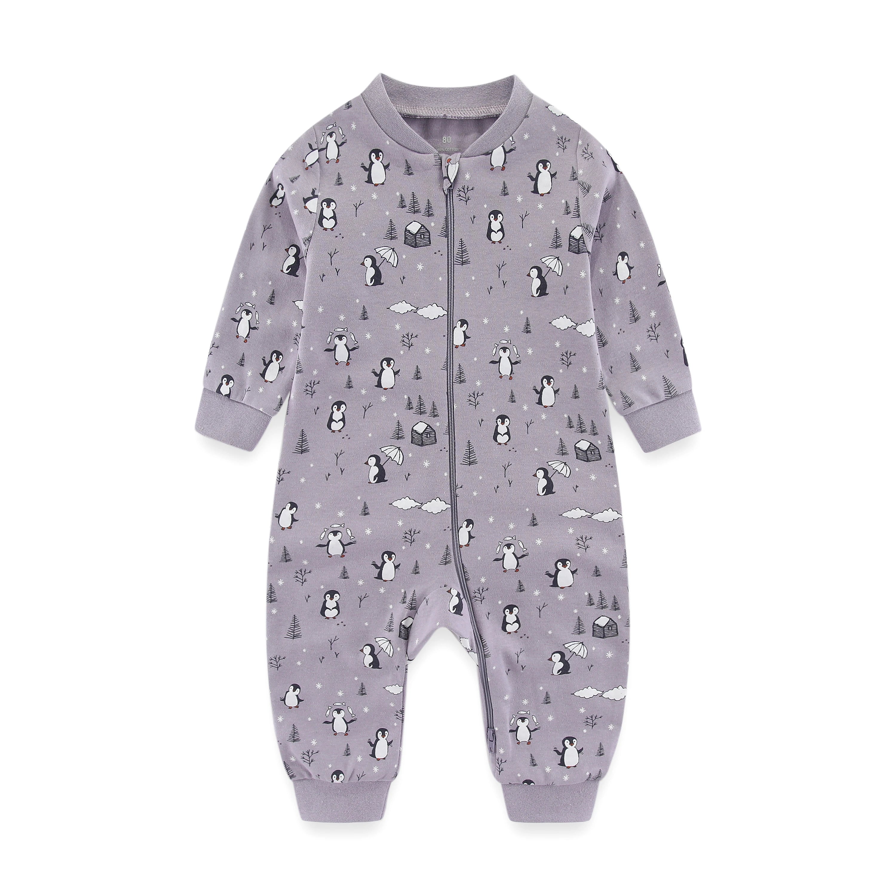 Cartoon Print Long Sleeve Newborn Baby Cotton One-piece/Rompers