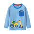 Kids Boys Cartoon Dinosaur Excavator Design T-shirt childrensterritory