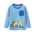 Kids Boys Cartoon Dinosaur Excavator Design T-shirt childrensterritory