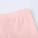 Rainbow Flower Print Cotton Pink Leggings For Kids Girls childrensterritory