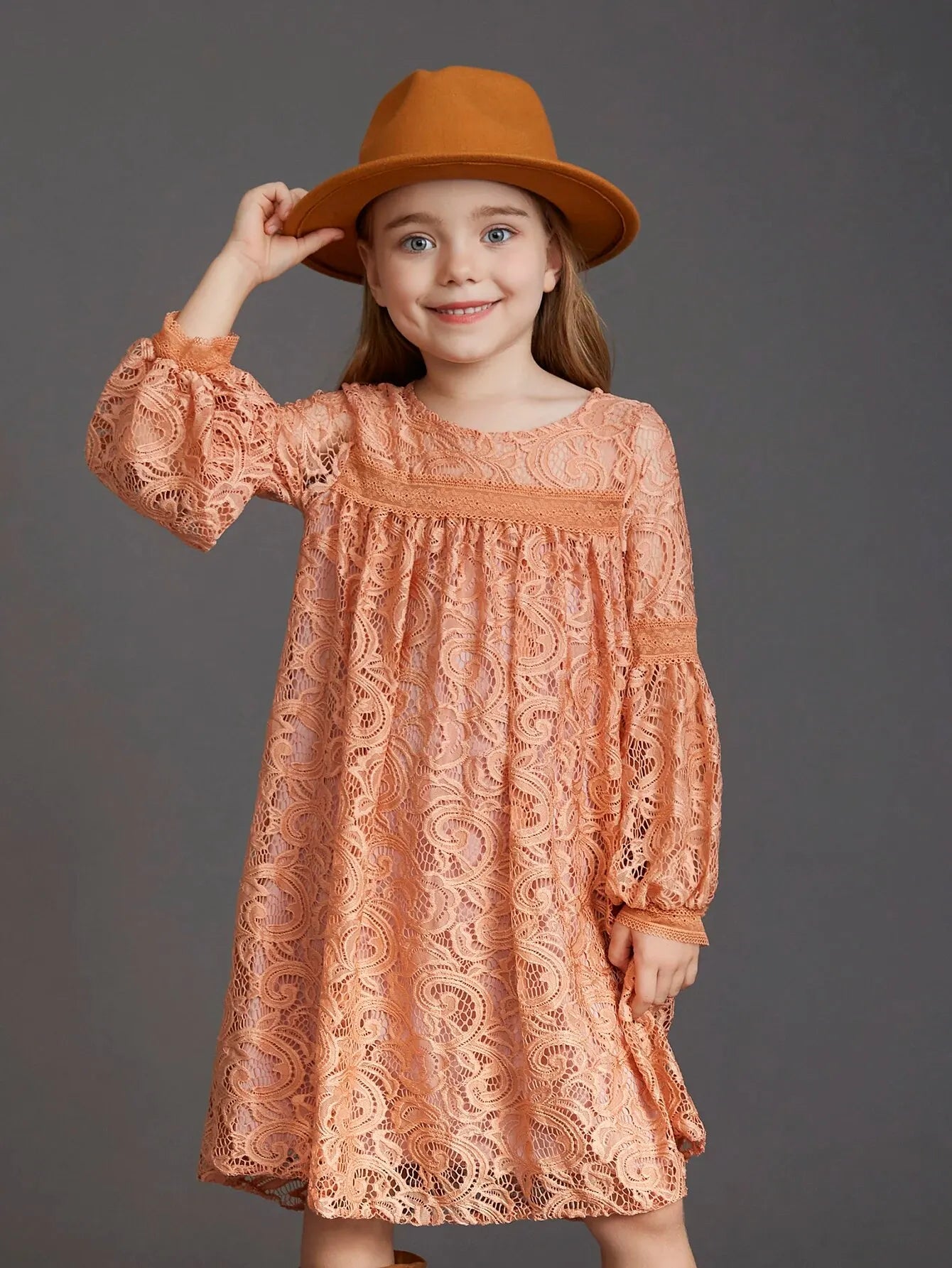 Kids Girls Bohemia Style Lace Design Summer Party Dresses