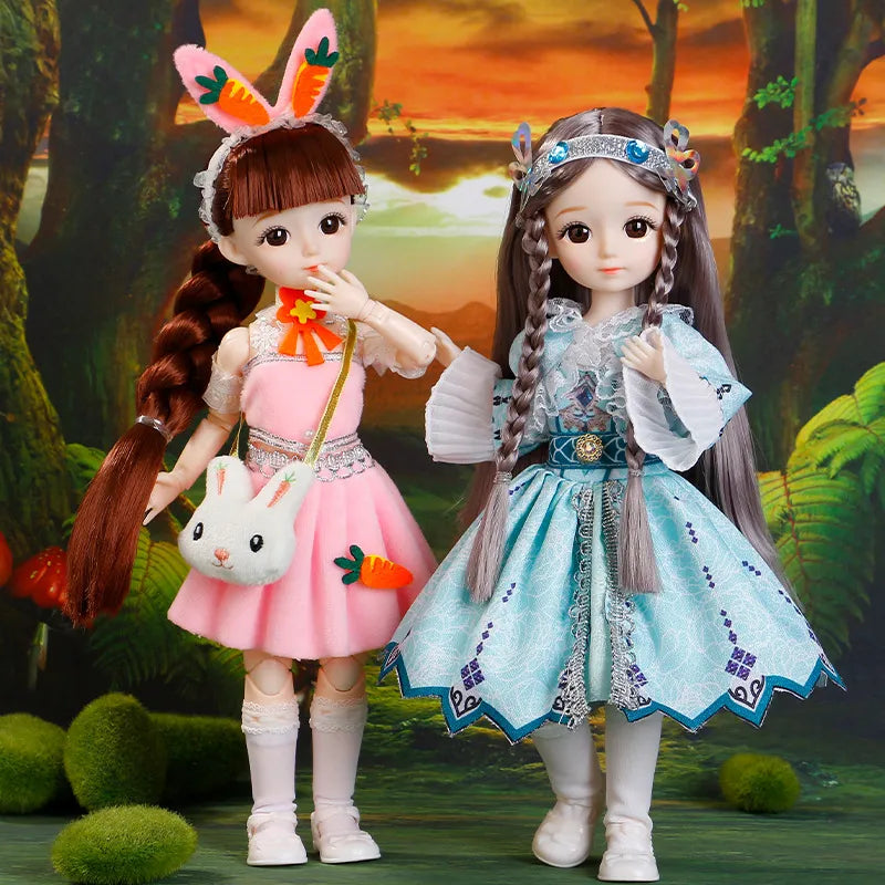 1/6 3D Eyes Girl Doll and Clothes with Multiple Removable Joints childrensterritory