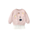 Kids Girls Cartoon Embroidery Applique Design Sweatshirts childrensterritory