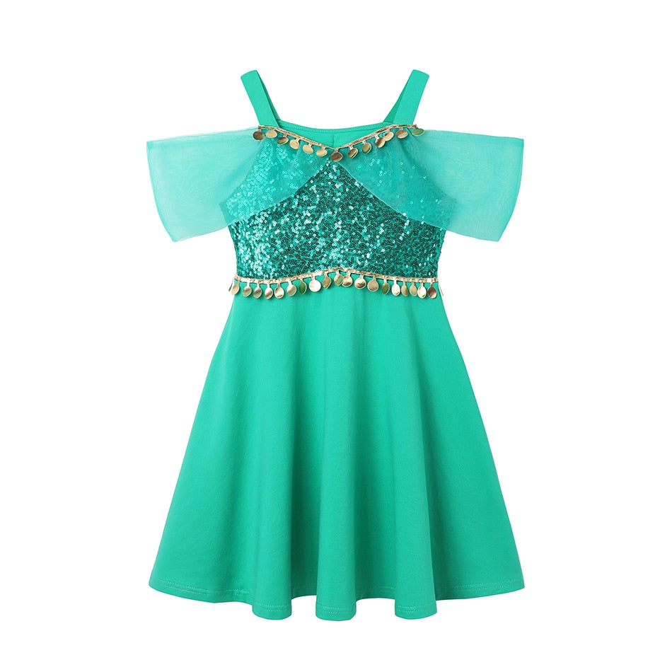 Kids GIrls Disney Princess Birthday Party Costume for Summer childrensterritory