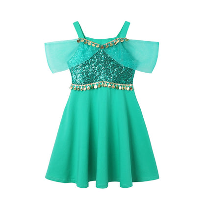 Kids GIrls Disney Princess Birthday Party Costume for Summer childrensterritory