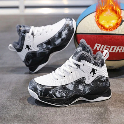 Boys Trendy Anti Slip Outdoor Running Warm Shoes childrensterritory