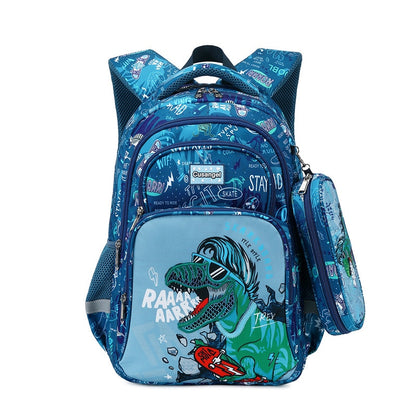 Dinosaur Print Kids Backpack Set with Lunch Box Pencil Case childrensterritory