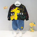 Cartoon Design Baby Boy Color Blocking 2PC Casual Clothes Set childrensterritory