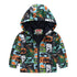 Little Boys Girls Cartoon Dinosaur Print Zipper Hooded Jackets childrensterritory