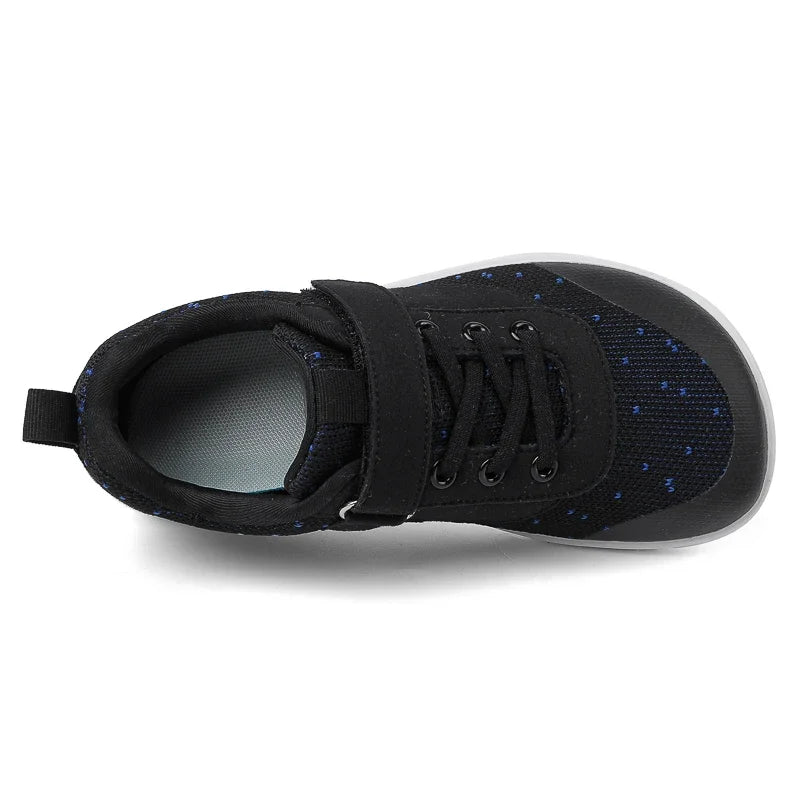 Grey Striped Soft Barefoot Shoes For Boys And Girls