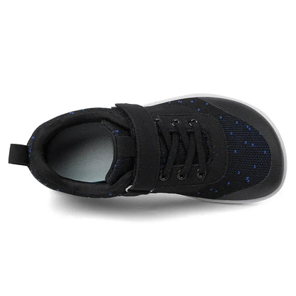 Grey Striped Soft Barefoot Shoes For Boys And Girls