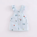 Girls Sleeveless Floral Embroidered Summer Strappy Dresses childrensterritory