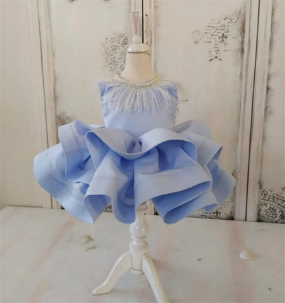 Little Girls Tutu Pageant Gown with Bow for Special Occasions childrensterritory