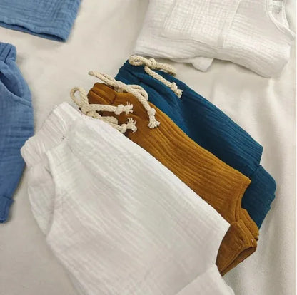 Casual Cotton Summer 2-Piece Outfits for Baby Unisex