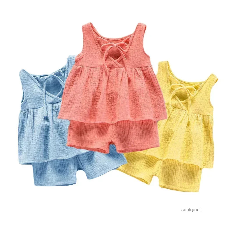 Sleeveless Frock Design Baby Girls Summer Outfit childrensterritory