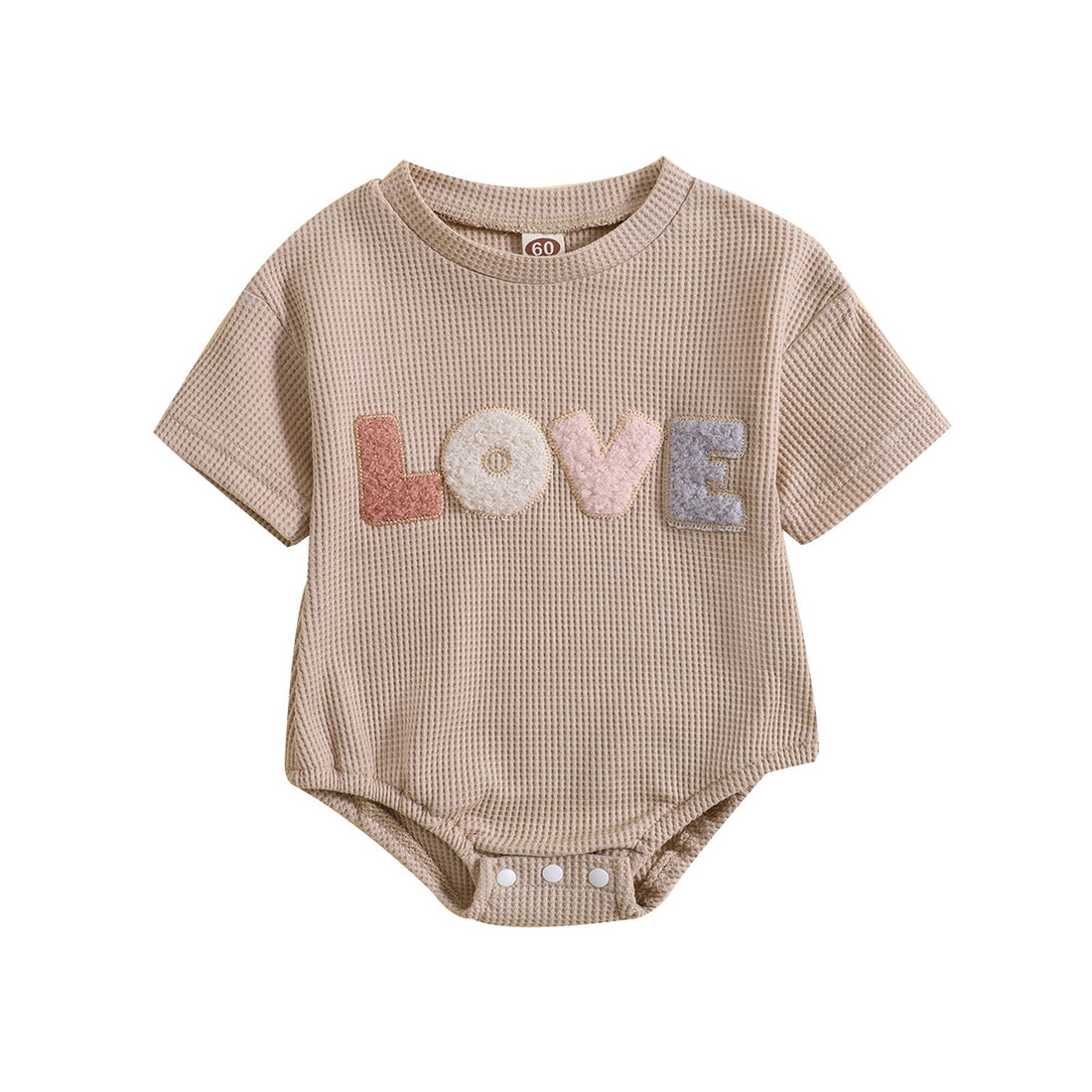 Love Embroidery Baby Unisex Summer Bodysuit childrensterritory