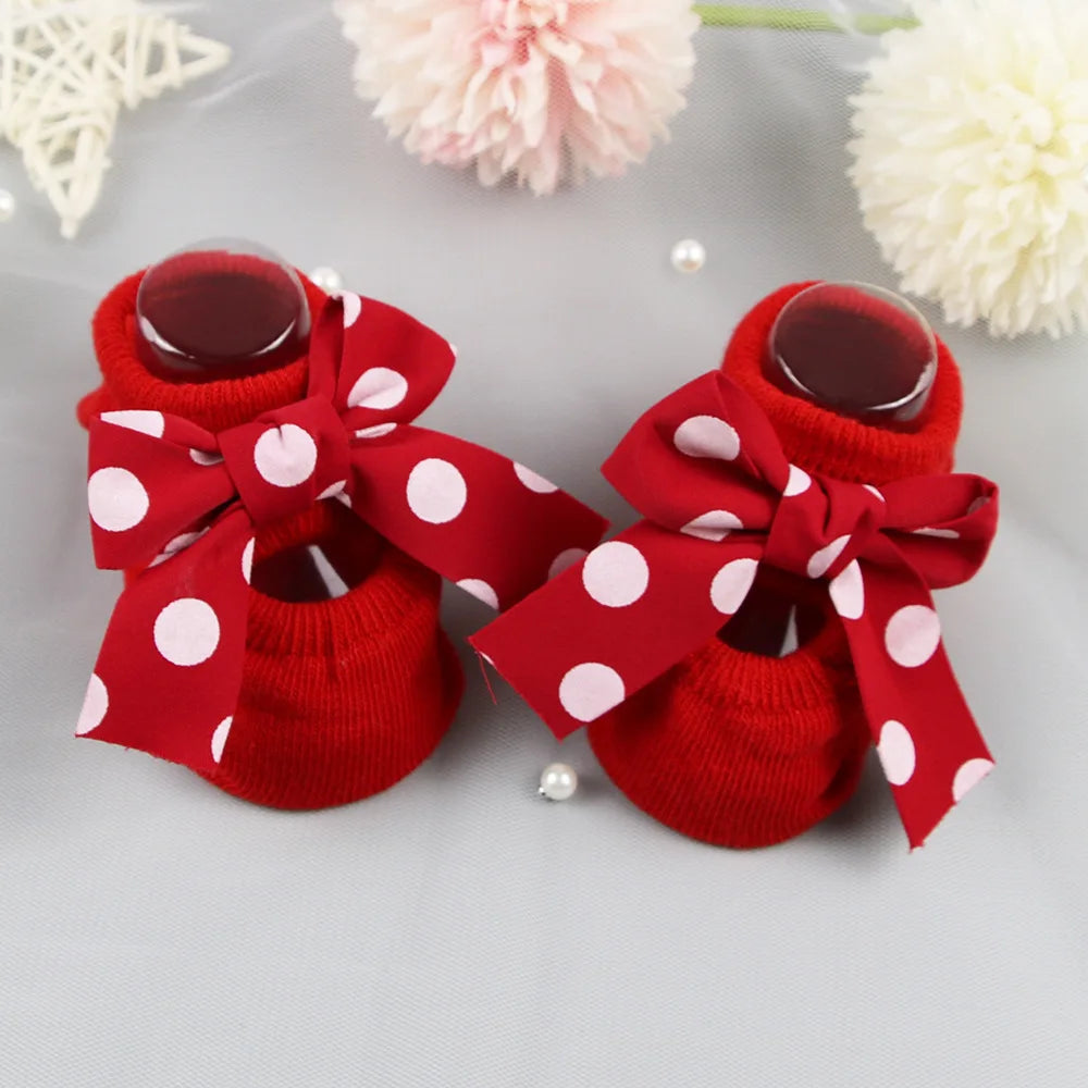 Bow Design Newborn Baby Girl Cotton Socks childrensterritory